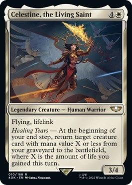 Image for Celestine, the Living Saint (Surge Foil) (10) [Universes Beyond: Warhammer 40,000] - Magic: The Gathering