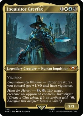 Image for Inquisitor Greyfax (Display Commander) (Foil Etched) - Thick Stock (320) [Universes Beyond: Warhammer 40,000] - Magic: The Gathering