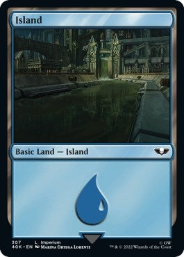 Image for Island (307) (Surge Foil) (307) [Universes Beyond: Warhammer 40,000] - Magic: The Gathering