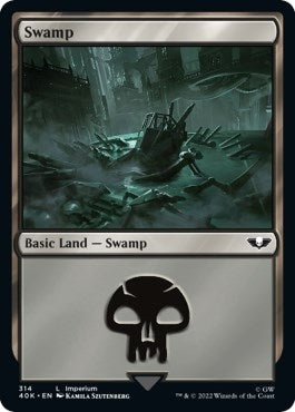 Image for Swamp (314) (Surge Foil) (314) [Universes Beyond: Warhammer 40,000] - Magic: The Gathering