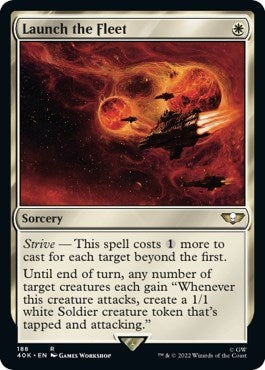 Image for Launch the Fleet (Surge Foil) (188) [Universes Beyond: Warhammer 40,000] - Magic: The Gathering