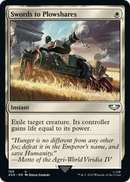 Image for Swords to Plowshares (Surge Foil) (190) [Universes Beyond: Warhammer 40,000] - Magic: The Gathering