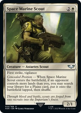 Image for Space Marine Scout (Surge Foil) (15) [Universes Beyond: Warhammer 40,000] - Magic: The Gathering