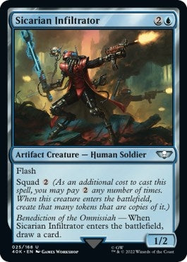 Image for Sicarian Infiltrator (Surge Foil) (25) [Universes Beyond: Warhammer 40,000] - Magic: The Gathering