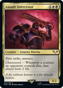 Image for Assault Intercessor (Surge Foil) (104) [Universes Beyond: Warhammer 40,000] - Magic: The Gathering