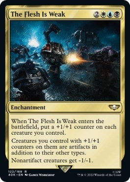 Image for The Flesh Is Weak (Surge Foil) (122) [Universes Beyond: Warhammer 40,000] - Magic: The Gathering