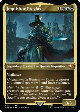 Image for Inquisitor Greyfax (Display Commander) (Surge Foil) - Thick Stock (179) [Universes Beyond: Warhammer 40,000] - Magic: The Gathering