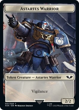 Image for Astartes Warrior (001) // Robot Double-Sided Token (1 // 23) [Universes Beyond: Warhammer 40,000] - Magic: The Gathering