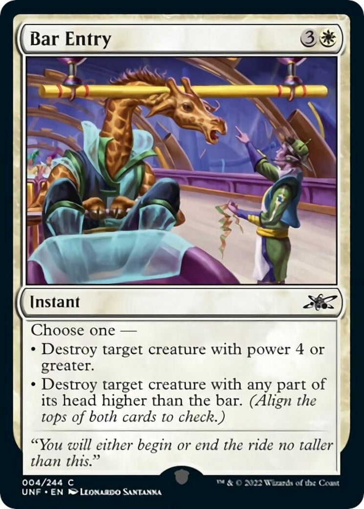 Image for Bar Entry (4) [Unfinity] - Magic: The Gathering