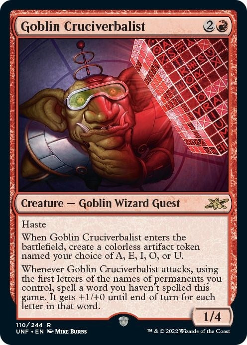Image for Goblin Cruciverbalist (110) [Unfinity] - Magic: The Gathering
