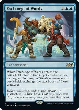 Image for Exchange of Words (Galaxy Foil) (331) [Unfinity] - Magic: The Gathering