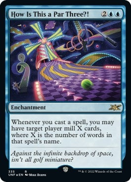 Image for How Is This a Par Three?! (Galaxy Foil) (335) [Unfinity] - Magic: The Gathering
