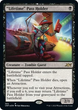 Image for "Lifetime" Pass Holder (Galaxy Foil) (365) [Unfinity] - Magic: The Gathering