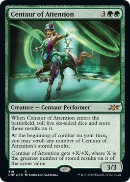 Image for Centaur of Attention (Galaxy Foil) (418) [Unfinity] - Magic: The Gathering