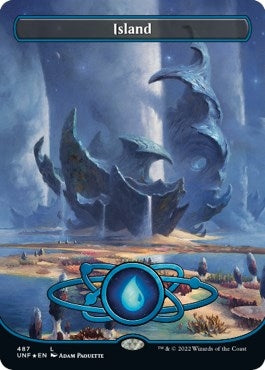 Image for Island (487) (Borderless) (Galaxy Foil) (487) [Unfinity] - Magic: The Gathering