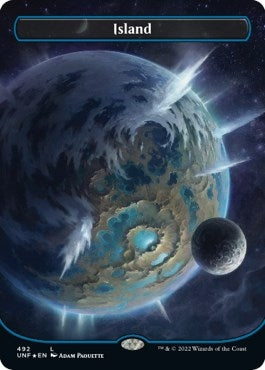 Image for Island (492) (Borderless) (Galaxy Foil) (492) [Unfinity] - Magic: The Gathering
