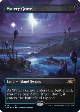 Image for Watery Grave (Borderless) (Galaxy Foil) (529) [Unfinity] - Magic: The Gathering