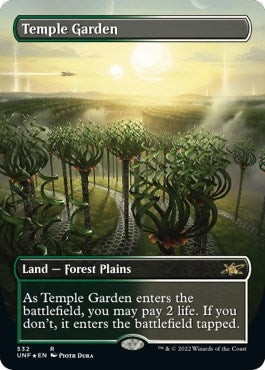 Image for Temple Garden (Borderless) (Galaxy Foil) (532) [Unfinity] - Magic: The Gathering