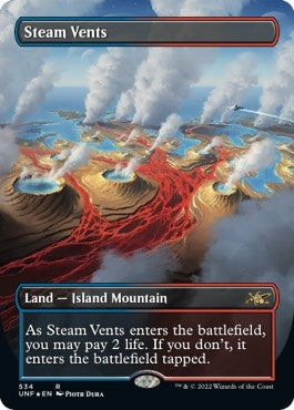 Image for Steam Vents (Borderless) (Galaxy Foil) (534) [Unfinity] - Magic: The Gathering