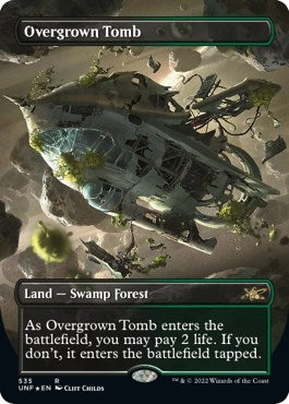 Image for Overgrown Tomb (Borderless) (Galaxy Foil) (535) [Unfinity] - Magic: The Gathering