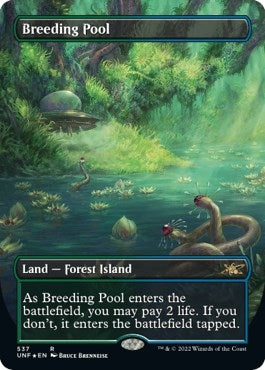 Image for Breeding Pool (Borderless) (Galaxy Foil) (537) [Unfinity] - Magic: The Gathering