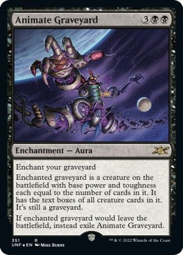 Image for Animate Graveyard (Galaxy Foil) (351) [Unfinity] - Magic: The Gathering