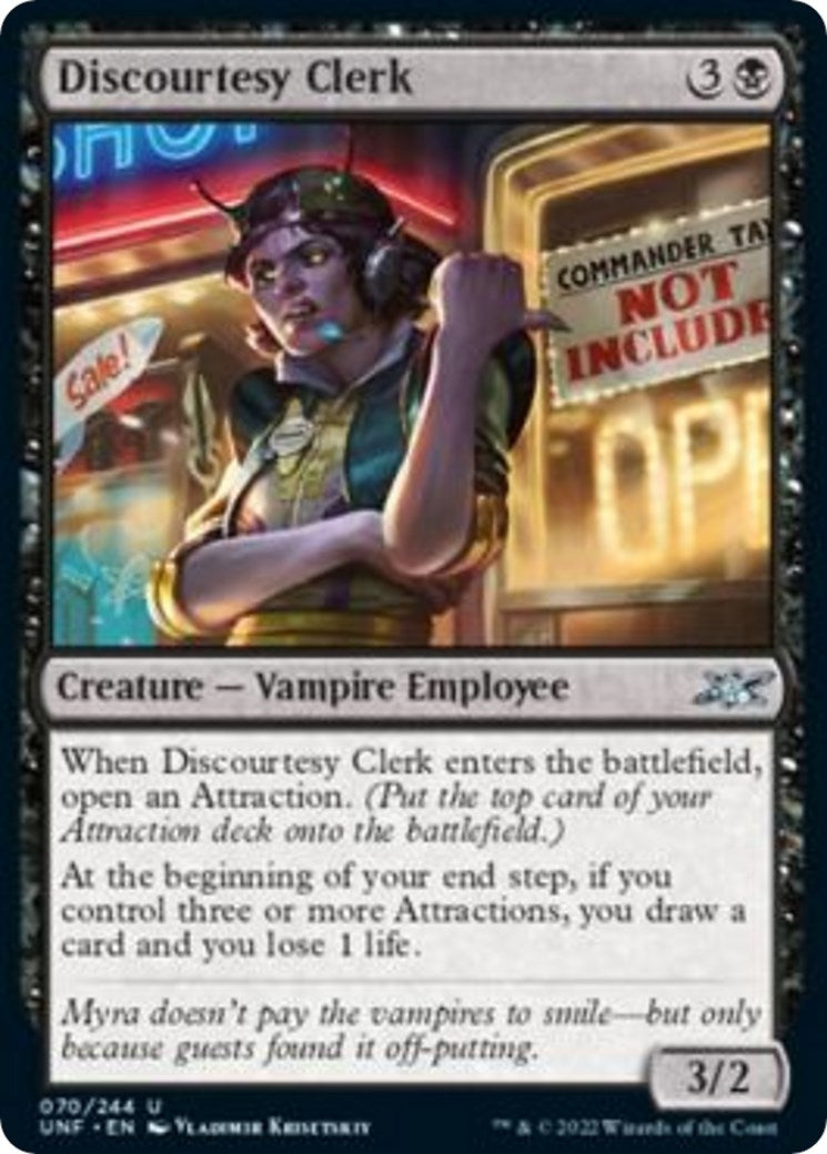 Image for Discourtesy Clerk (70) [Unfinity] - Magic: The Gathering