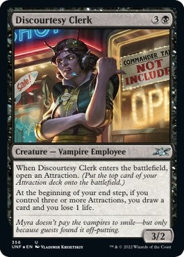 Image for Discourtesy Clerk (Galaxy Foil) (356) [Unfinity] - Magic: The Gathering