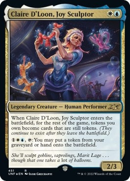 Claire D'Loon, Joy Sculptor (Galaxy Foil) (451) [Unfinity]