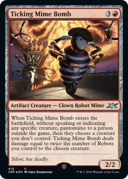 Image for Ticking Mime Bomb (Galaxy Foil) (410) [Unfinity] - Magic: The Gathering