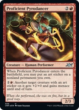 Image for Proficient Pyrodancer (Galaxy Foil) (406) [Unfinity] - Magic: The Gathering
