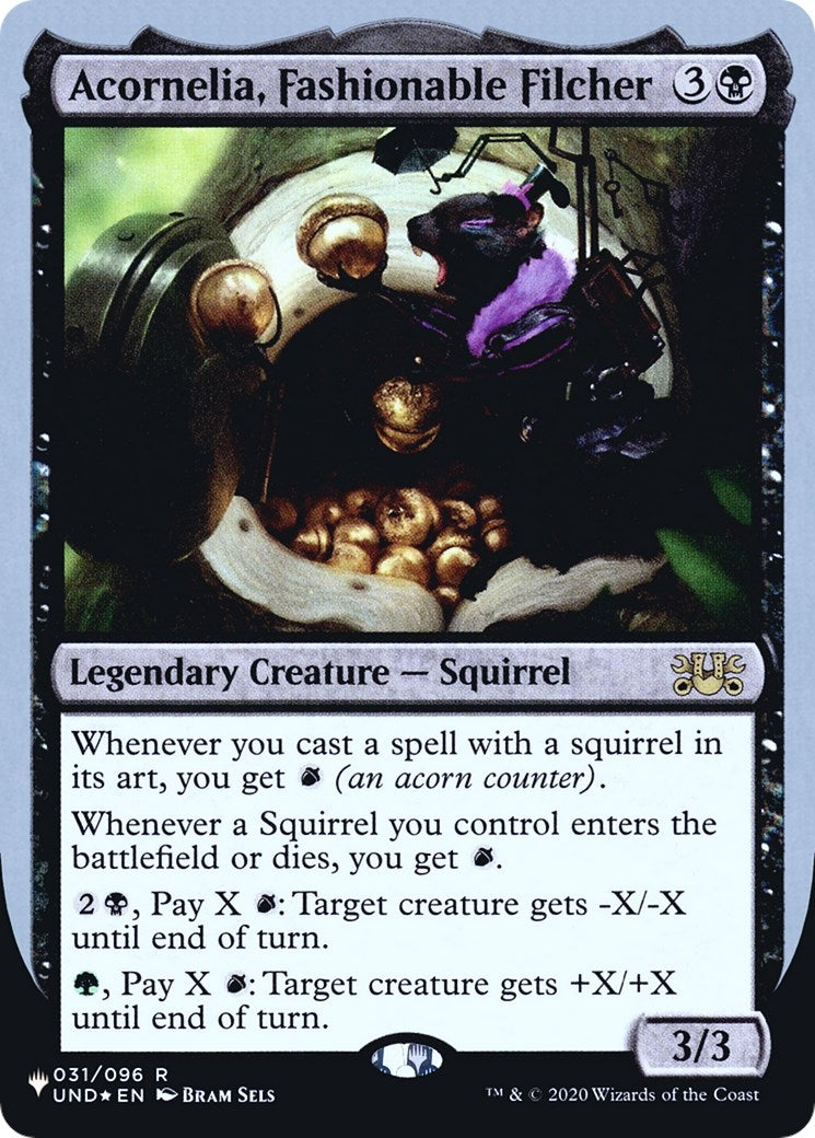 Image for Acornelia, Fashionable Filcher (031/096) [The List Reprints] - Magic: The Gathering