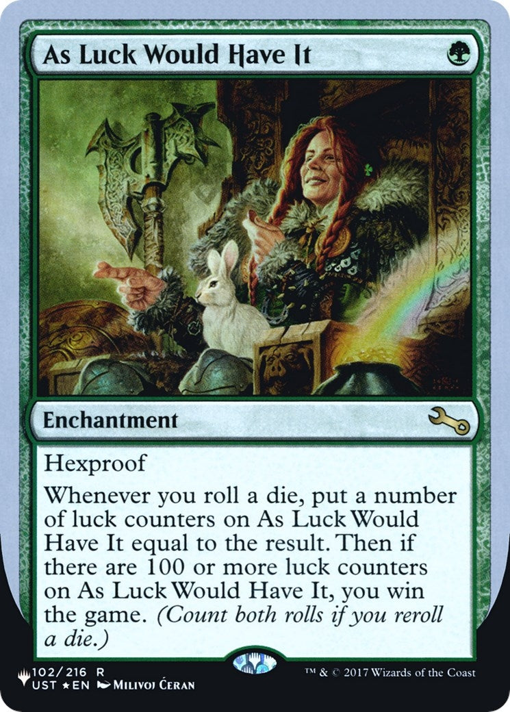 Image for As Luck Would Have It (102/216) [The List Reprints] - Magic: The Gathering