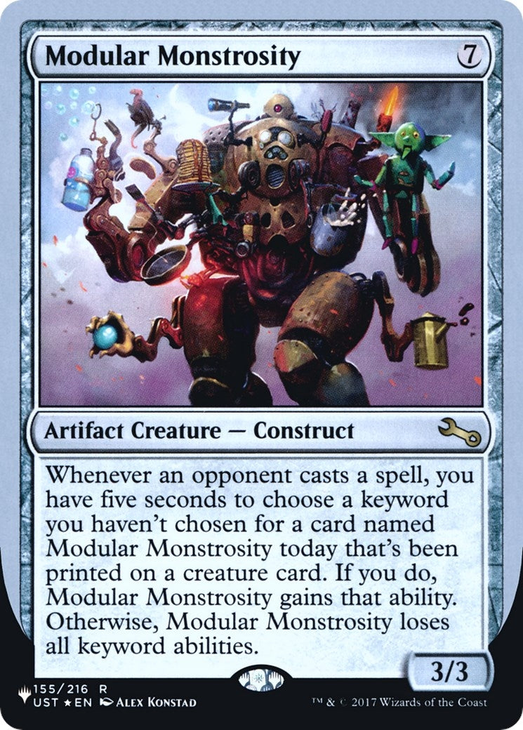 Image for Modular Monstrosity (155/216) [The List Reprints] - Magic: The Gathering