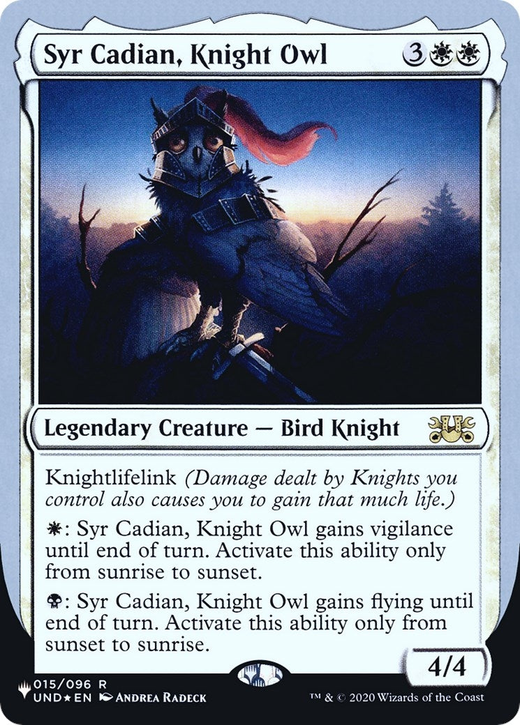 Image for Syr Cadian, Knight Owl (015/096) [The List Reprints] - Magic: The Gathering