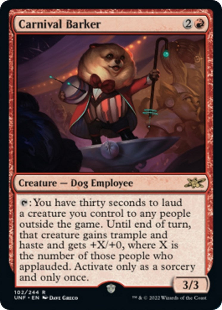 Image for Carnival Barker (102) [Unfinity] - Magic: The Gathering