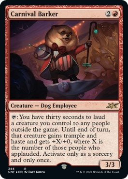 Image for Carnival Barker (Galaxy Foil) (388) [Unfinity] - Magic: The Gathering