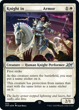 Image for Knight in _______ Armor (Galaxy Foil) (303) [Unfinity] - Magic: The Gathering
