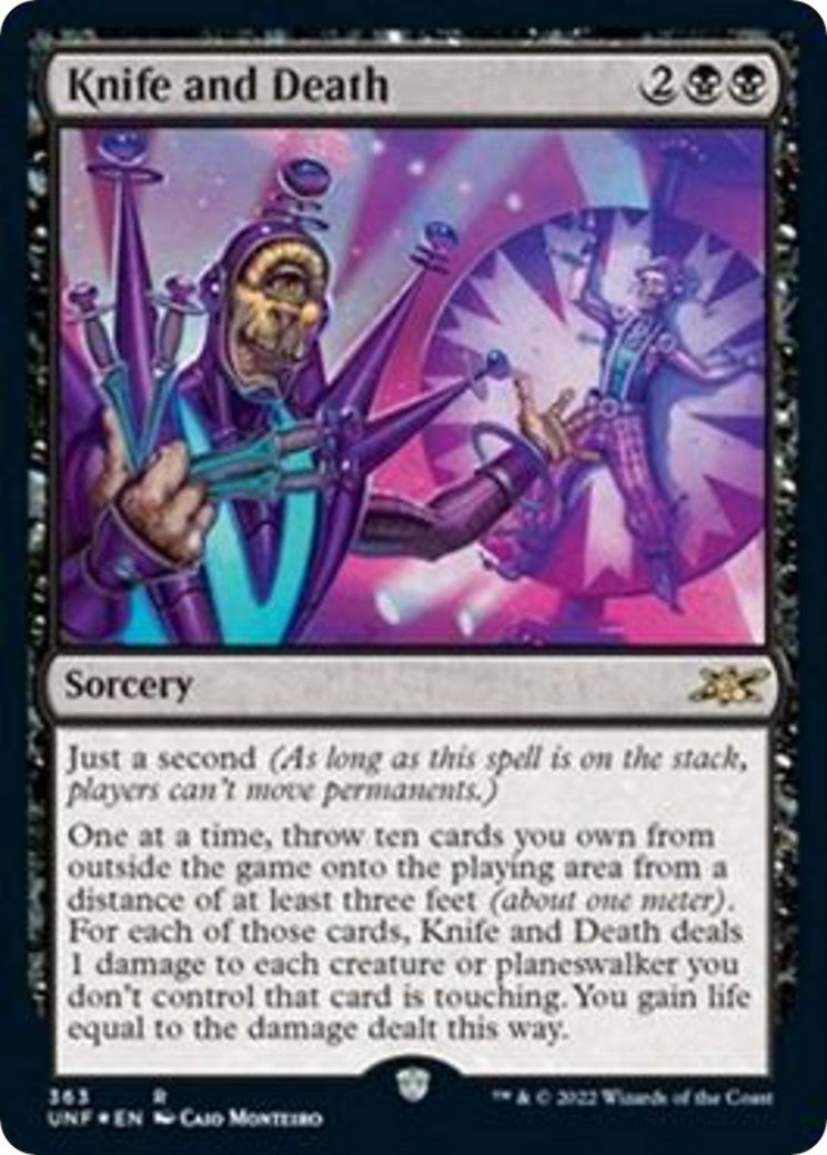 Image for Knife and Death (Galaxy Foil) (363) [Unfinity] - Magic: The Gathering