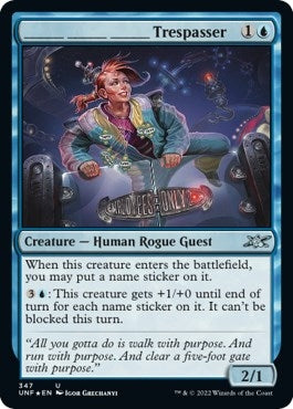 Image for _______ _______ _______ Trespasser (Galaxy Foil) (347) [Unfinity] - Magic: The Gathering