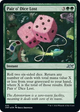 Image for Pair o' Dice Lost (Galaxy Foil) (435) [Unfinity] - Magic: The Gathering
