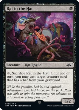 Image for Rat in the Hat (86) [Unfinity] - Magic: The Gathering