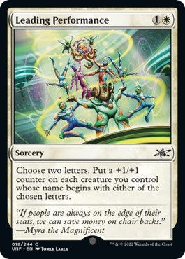 Image for Leading Performance (18) [Unfinity] - Magic: The Gathering