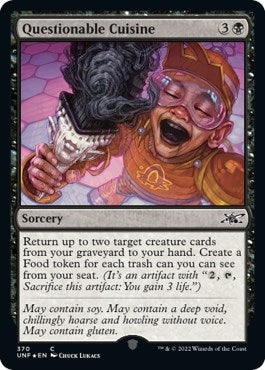 Image for Questionable Cuisine (Galaxy Foil) (370) [Unfinity] - Magic: The Gathering