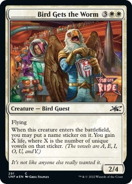 Image for _____ Bird Gets the Worm (Galaxy Foil) (291) [Unfinity] - Magic: The Gathering