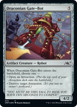 Image for Draconian Gate-Bot (Galaxy Foil) (474) [Unfinity] - Magic: The Gathering
