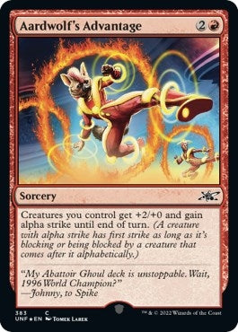 Image for Aardwolf's Advantage (Galaxy Foil) (383) [Unfinity] - Magic: The Gathering