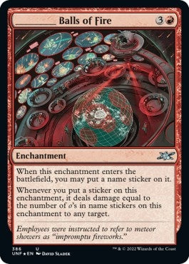 Image for _____ Balls of Fire (Galaxy Foil) (386) [Unfinity] - Magic: The Gathering