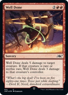 Image for Well Done (Galaxy Foil) (414) [Unfinity] - Magic: The Gathering