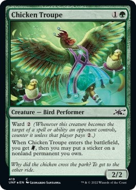 Image for Chicken Troupe (Galaxy Foil) (419) [Unfinity] - Magic: The Gathering